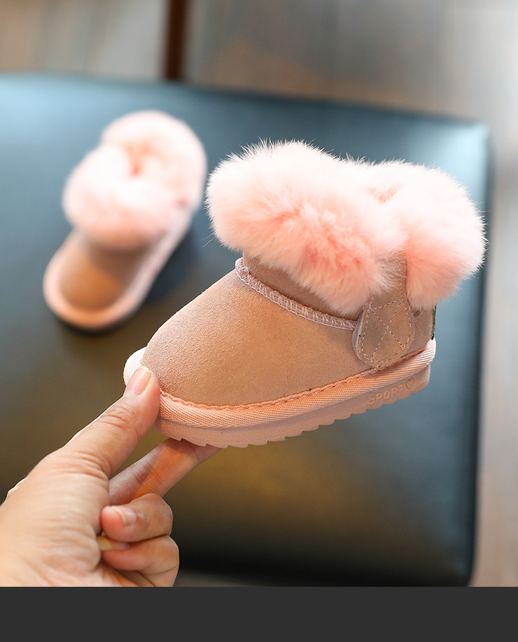 Baby-Schneestiefel, Babyschuhe, Kleinkindschuhe, weiche Sohlen für Jungen und Mädchen, Kinder, plus Kaschmir, dicke warme Baumwollschuhe, Kleinkind-Winterschuhe_voghion.com