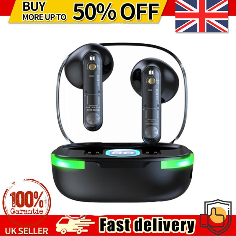 Kabellose Bluetooth 5.3 Kopfhörer mit Geräuschunterdrückung In-Ear-Kopfhörer Headset UK_voghion.com