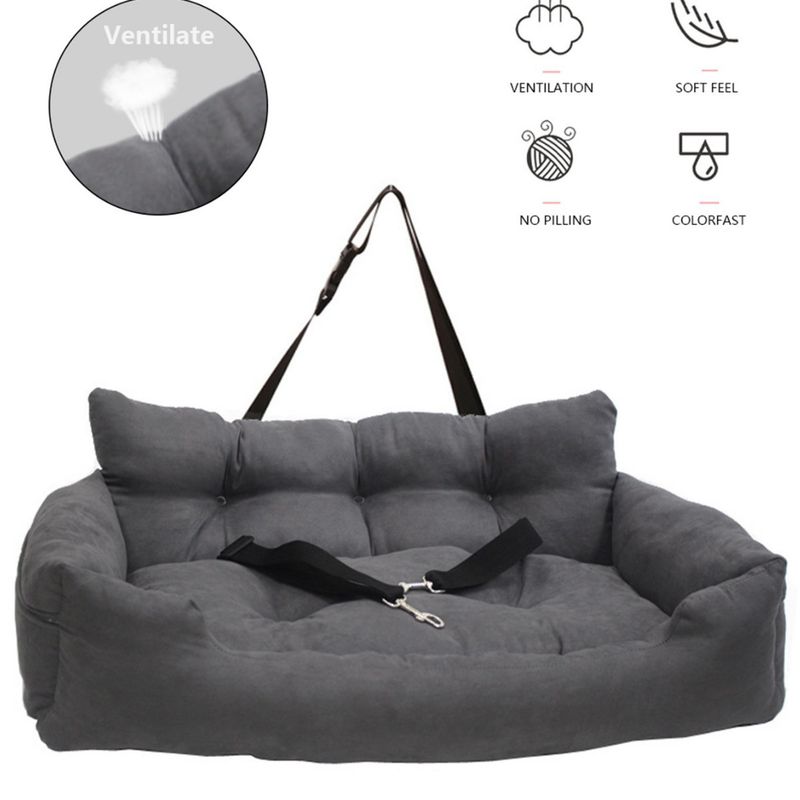 Cojín de gran venta para mascotas, asiento trasero doble, nido para perros y gatos para las cuatro estaciones_voghion.com