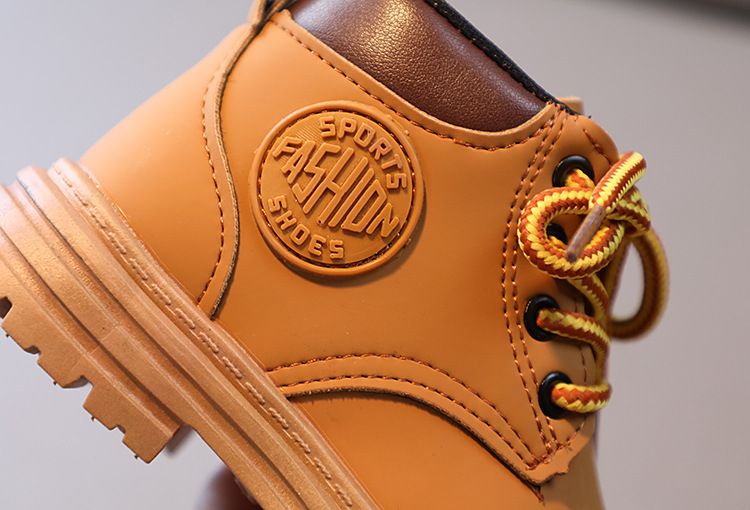 Caviglia in pelle PU per ragazze per ragazzi Bambini Stivali con suola morbida Scarpe da esterno antiscivolo Stivaletti corti per bambini alla moda_voghion.com