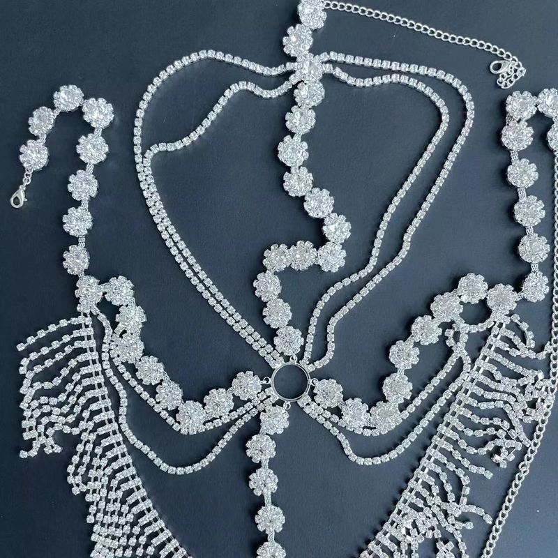 Glänzender Strass Retro Quaste Kopfschmuck Haar Zubehör Mode Diamant Maske Schmuck_voghion.com