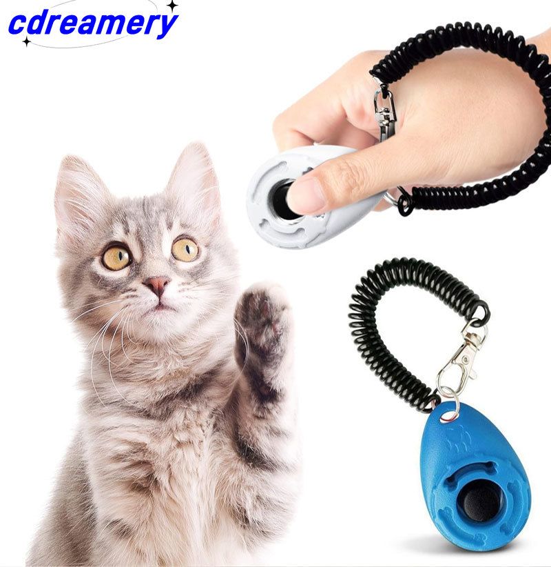 1 count Clicker per addestramento cani, gatti, cani, vari stili, cinturino da polso regolabile, portachiavi con suono, forniture per cani_voghion.com