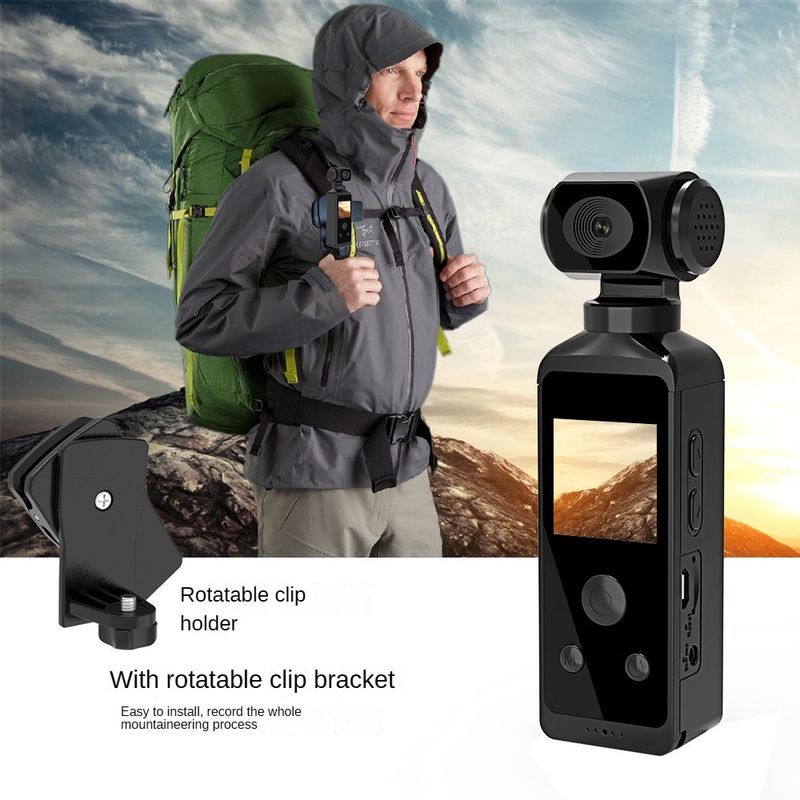 HD Pocket Action 4K 270 ° rotatif Wifi Mini spots Camea avec étui Watepoof pour casque Tavel vélo plongée_voghion.com
