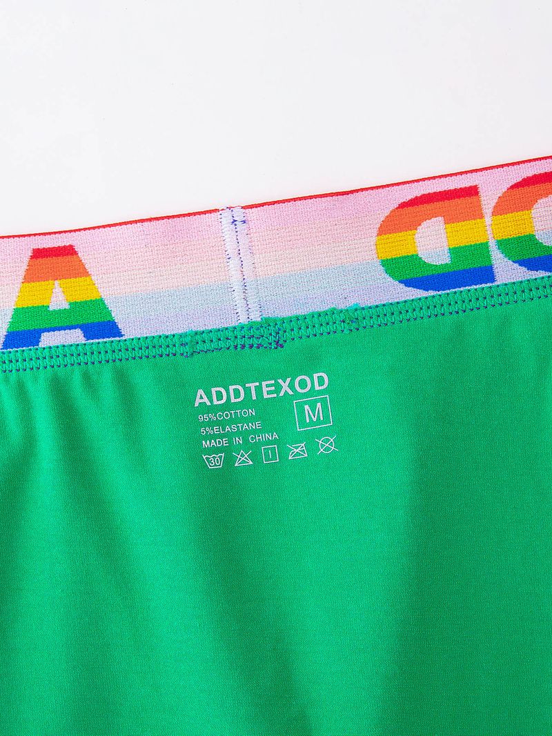 KSS/SECRET 6er-Pack mehrfarbige Boxershorts in Übergröße mit Regenbogenbund und mitteltiefem Bund für Herren_voghion.com