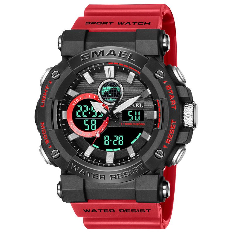 SMAEL Dual Display Digital Sports For Men Students Versatile Luminous Multifunctional Waterproof Electronic Watch_voghion.com