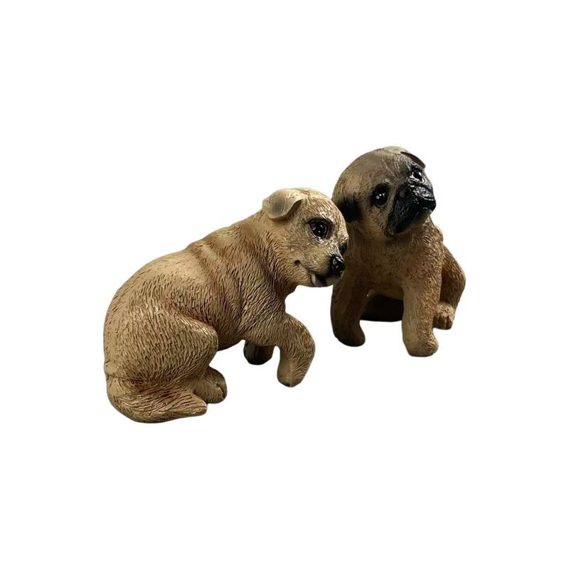 Children's Solid Simulation Animal Model Mini Bulldog Set Resin Pet Dog Cute Ornament_voghion.com