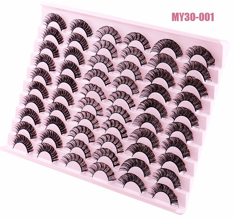 Lash extension set 30 pairs of false eyelashes Daily curling eyelashes thick natural fiber eyelashes_voghion.com