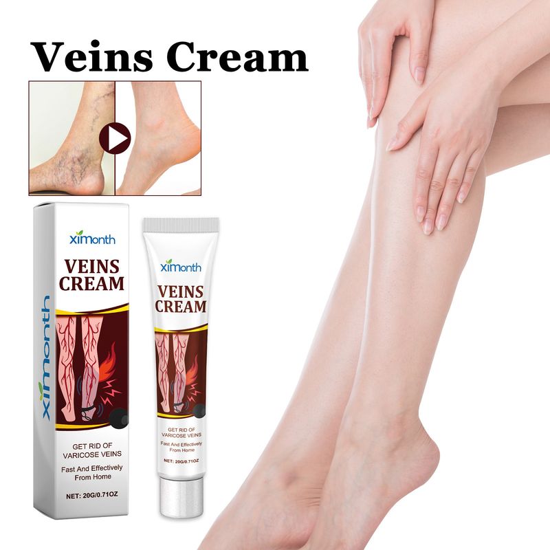 Ximonth Soulagement de la douleur, du gonflement et de l'inconfort dans les jambes dus aux tendons bleus, crème de soin de massage veineux_voghion.com