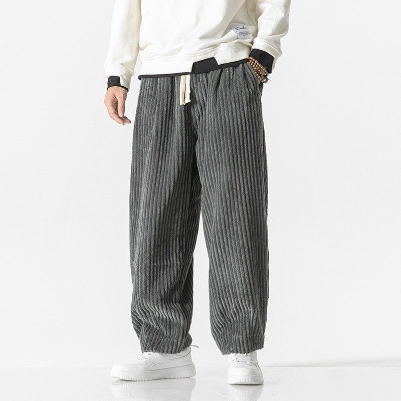 Autumn And Winter Bloomers Corduroy Casual Loose Trousers_voghion.com