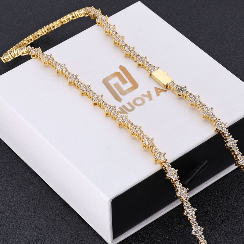 Erkek Takı Hip Hop Erkek Kolye 6.5mm Yaylı Toka Uçak Tenis Zinciri Zirkonyum Kolye Takı Kadın_voghion.com