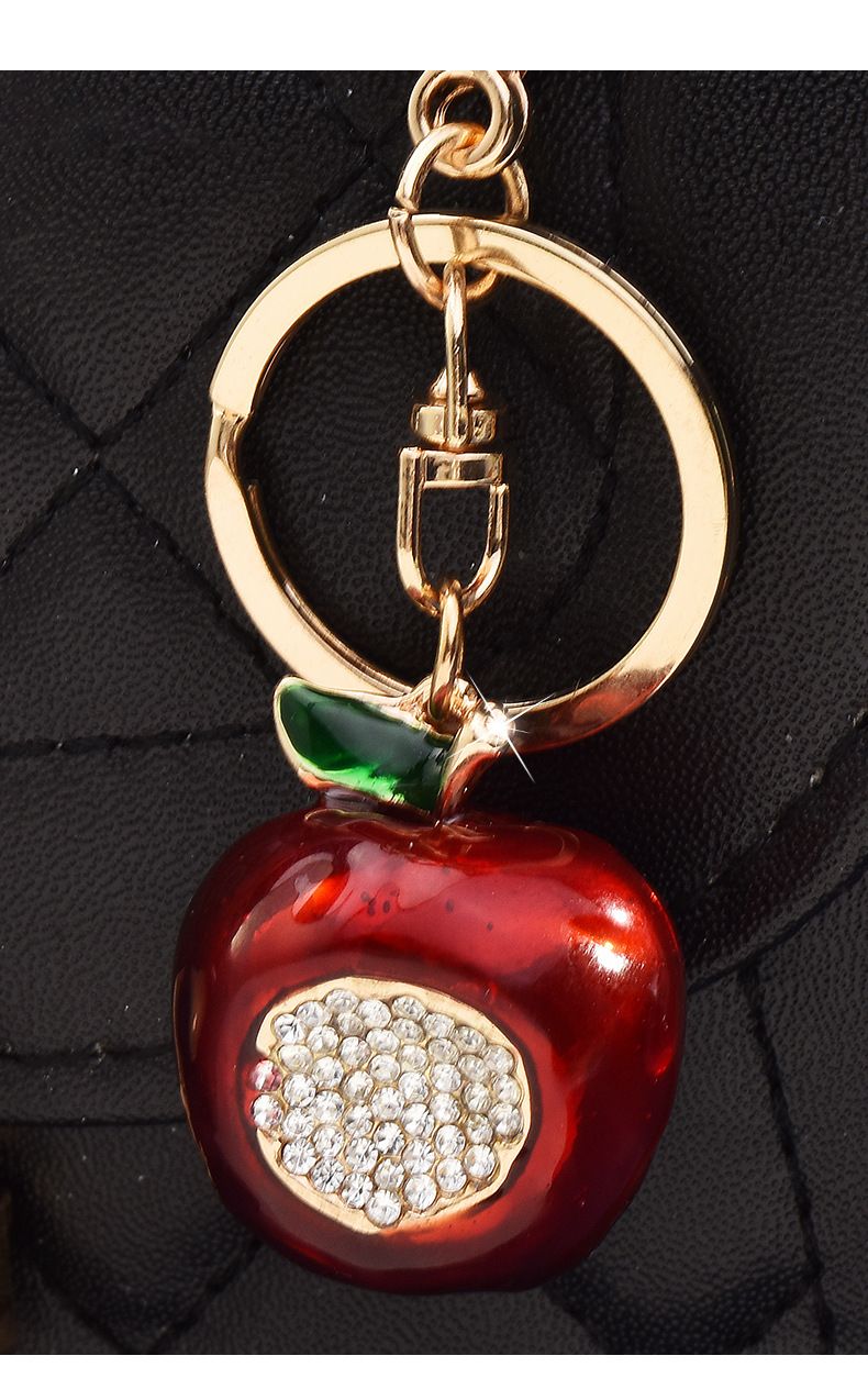 Squisito ciondolo di cristallo in versione coreana, simpatico cartone animato, piccolo regalo creativo, portachiavi in lega con strass_voghion.com