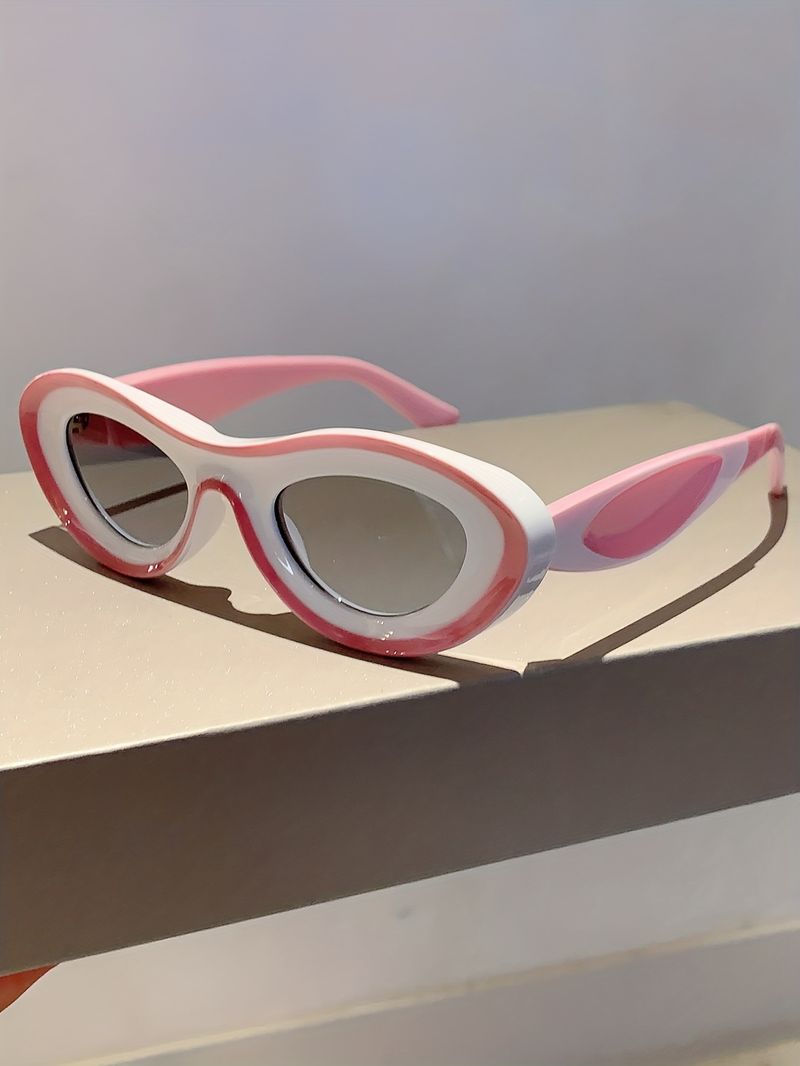 Y2K Cat Eye Fashion per donne e uomini, graziosi occhiali da sole punk color block, bomboniere, accessori decorativi_voghion.com