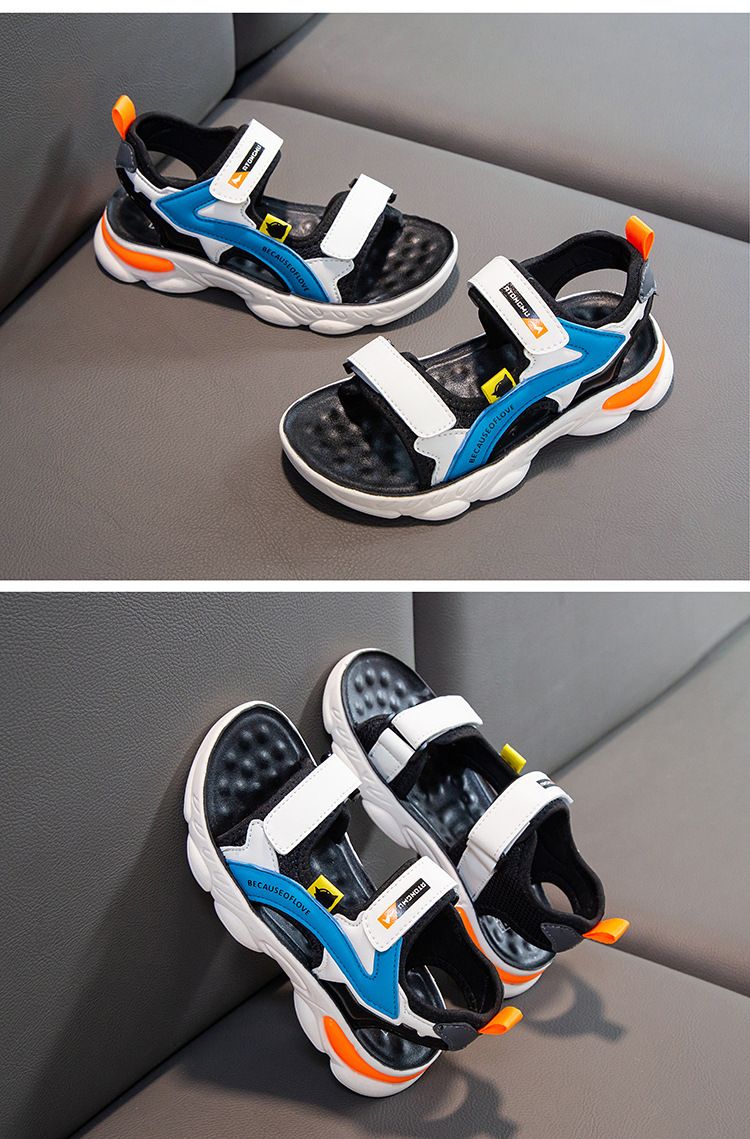 Mother Kids Summer Open Toe Polyurethane Soft Soled Student Sports Sandals Korean Version Boys And Girls Beach Shoes Trend_voghion.com