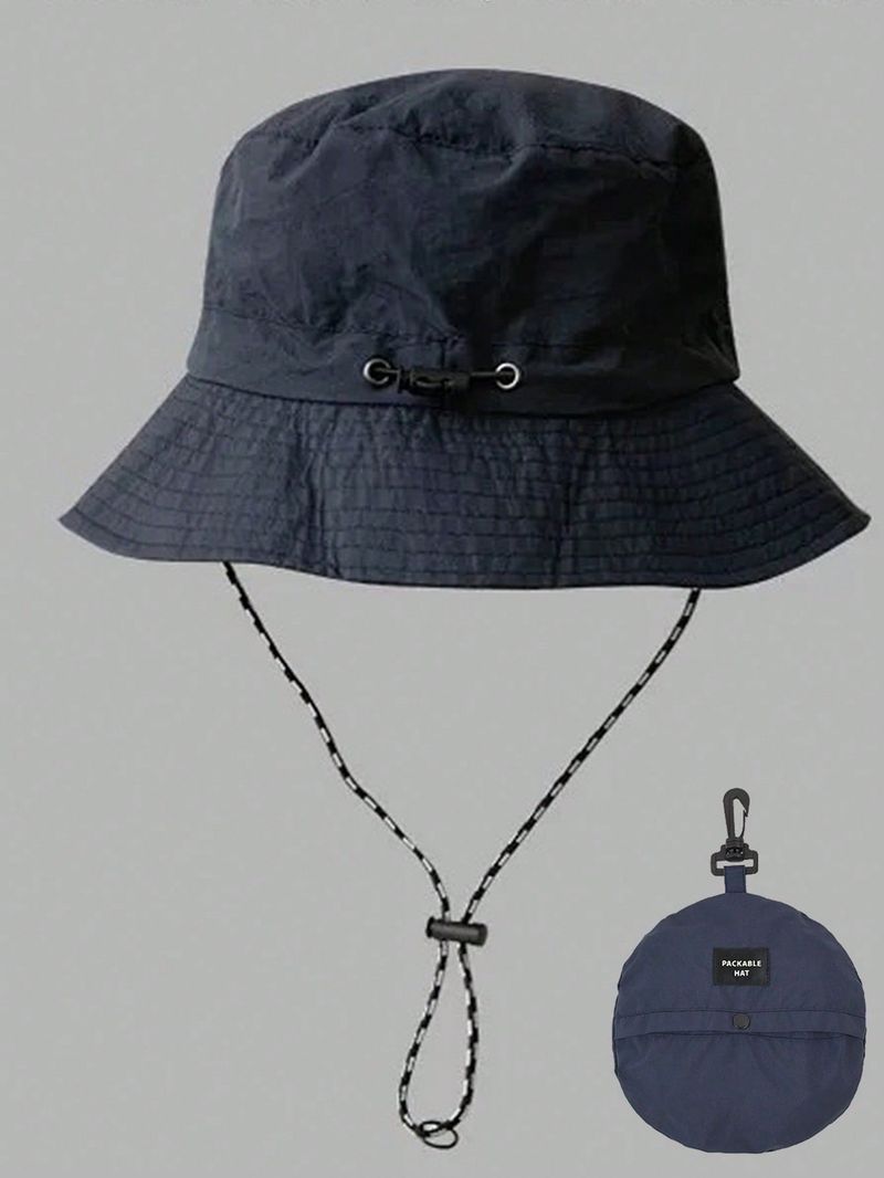 1 cappello da pescatore leggero, impermeabile, antivento, con coulisse, regolabile, a tesa larga, con protezione solare e asciugatura rapida._voghion.com