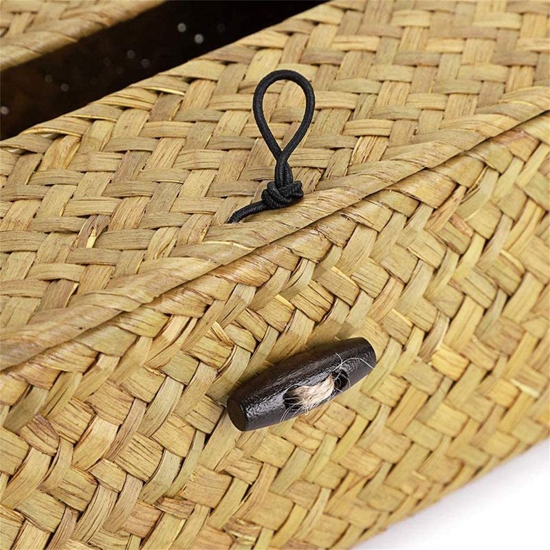 New Rattan Tissue Box Home Decoration Handmade Desktop Tissue Rattan Tissue Box For Barthroom,home,hotel And Office_voghion.com