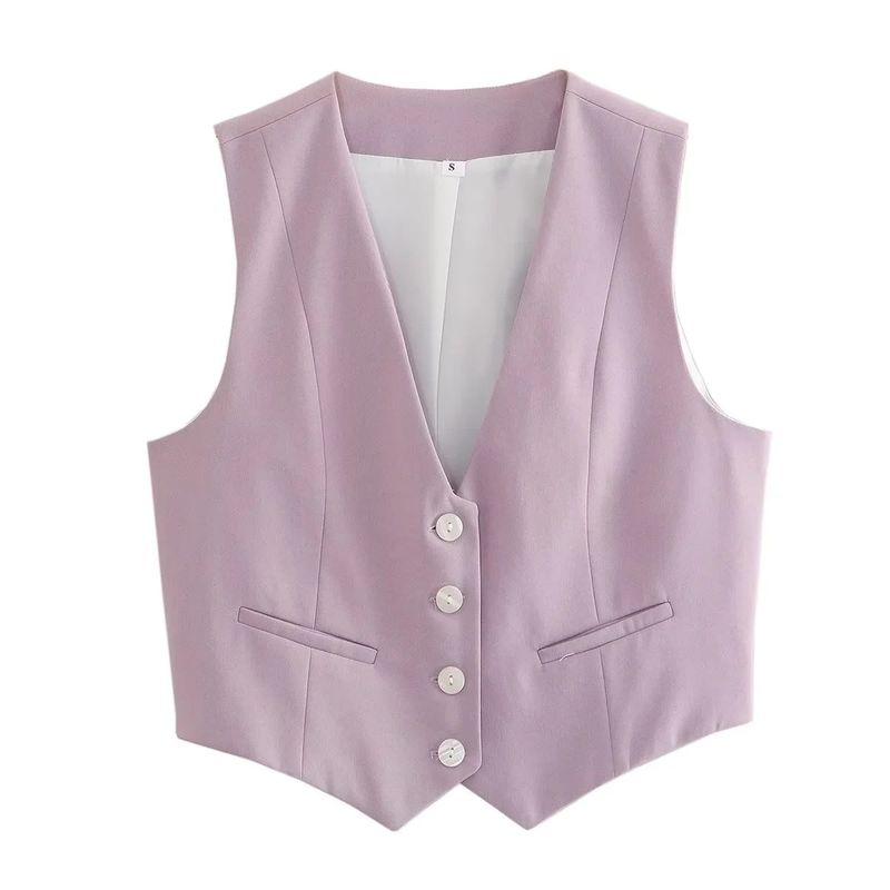 Dameskleding Zomer Casual Slim Vest Mouwloos Effen Kleur Dames Vest Top 8BS9531_voghion.com
