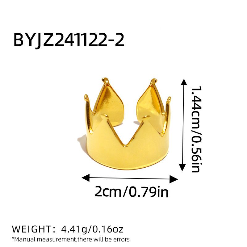 Stainless Non-Fading Light Luxury High-End Feel Ins Style Gold Titanium Steel Ring For Women_voghion.com