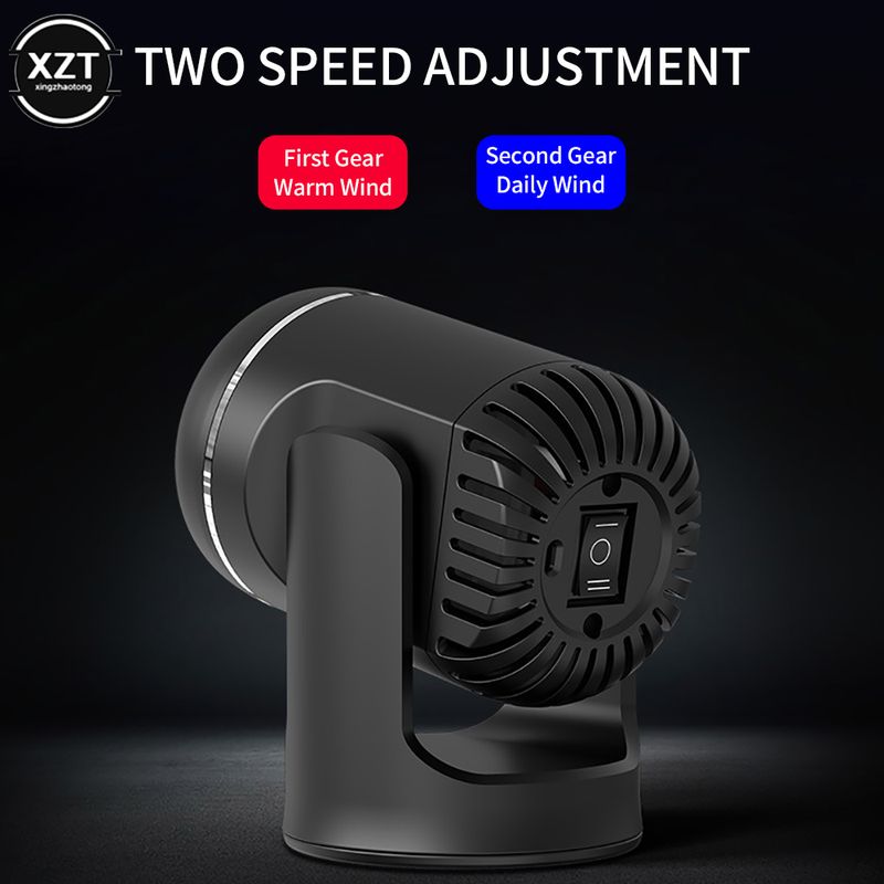 Riscaldatore elettrico portatile per auto 12V/24V 2 in 1, riscaldamento rapido, ventola di raffreddamento, asciugatrice per parabrezza, sbrinatore e disappannatore_voghion.com