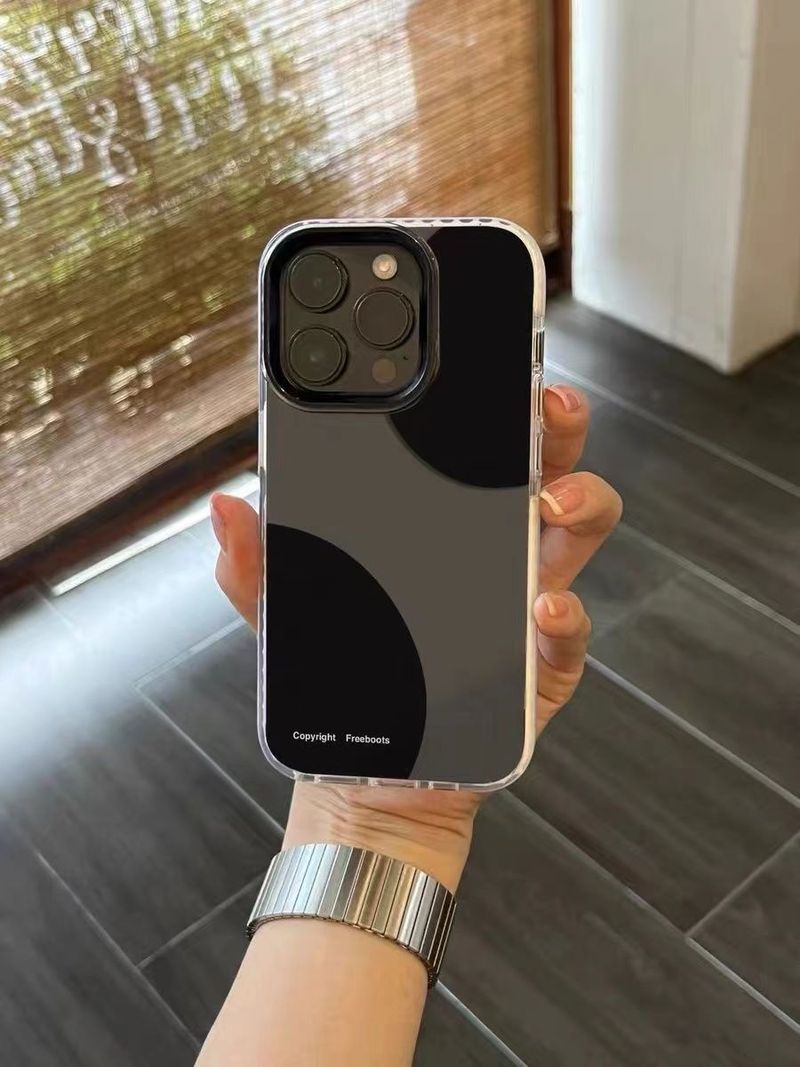 Simple Black Circle Suitable For 15pro Phone Case 14 Transparent 13promax Personalized New XS Trend_voghion.com