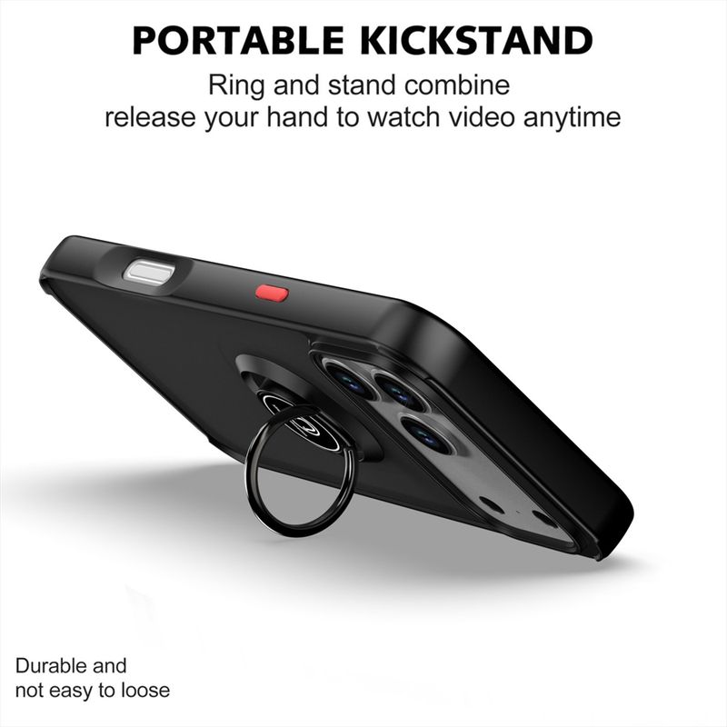 Kamera-Objektiv-Schutzhülle Coque für iPhone 17 Air 16 Pro Max Plus Ringständerhalter Stoßfeste Rückseite Matte Panzerabdeckung_voghion.com
