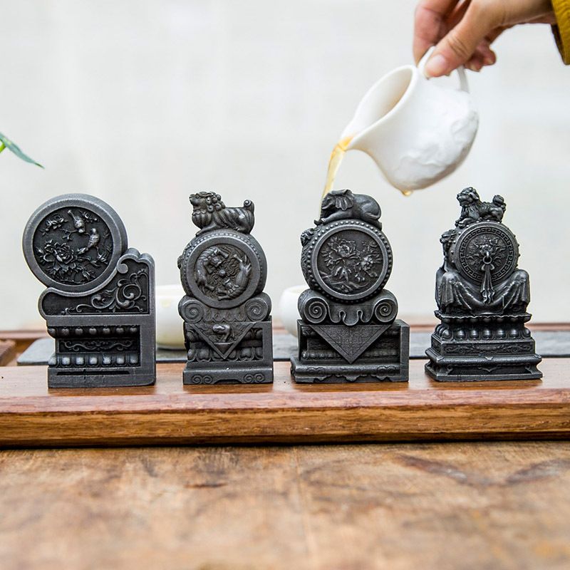 Neu Chinesischen Stil Trommel Stein Türpfosten Desktop Dekoration Kleine Ornament Tee Haustier_voghion.com
