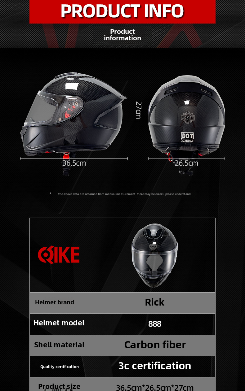 Qike oglekļa šķiedras motocikla personalizēta, viegla pārklājuma ķivere ar četriem gadalaikiem, universāla, īpaši viegla, vīriešu pilnā ķivere_voghion.com