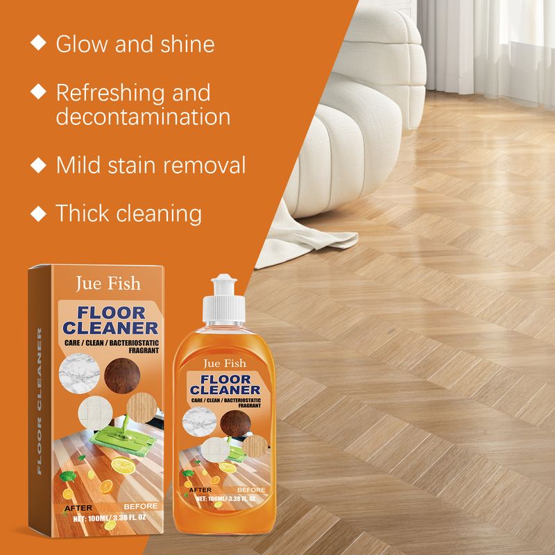 Jue-Fish Floor Cleaner, czyszczenie podłóg drewnianych, polerowanie, rozjaśnianie, silne odkażanie, odkamienianie, środek czyszczący do płytek_voghion.com
