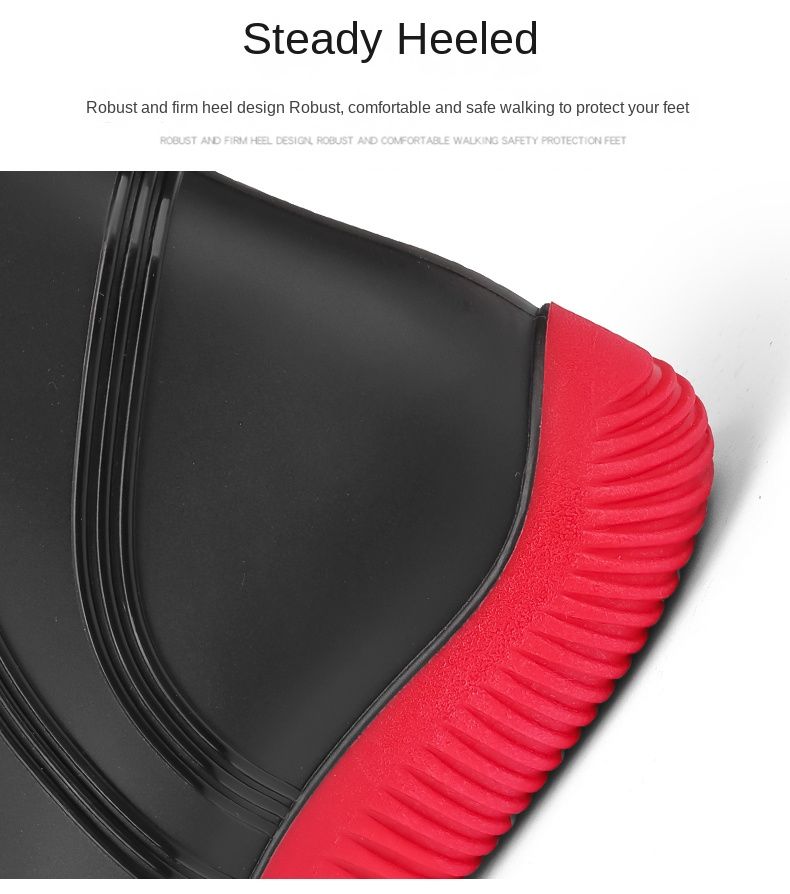 Single Shoe Midsole Waterproof Mouth Rain Boots 39-45_voghion.com