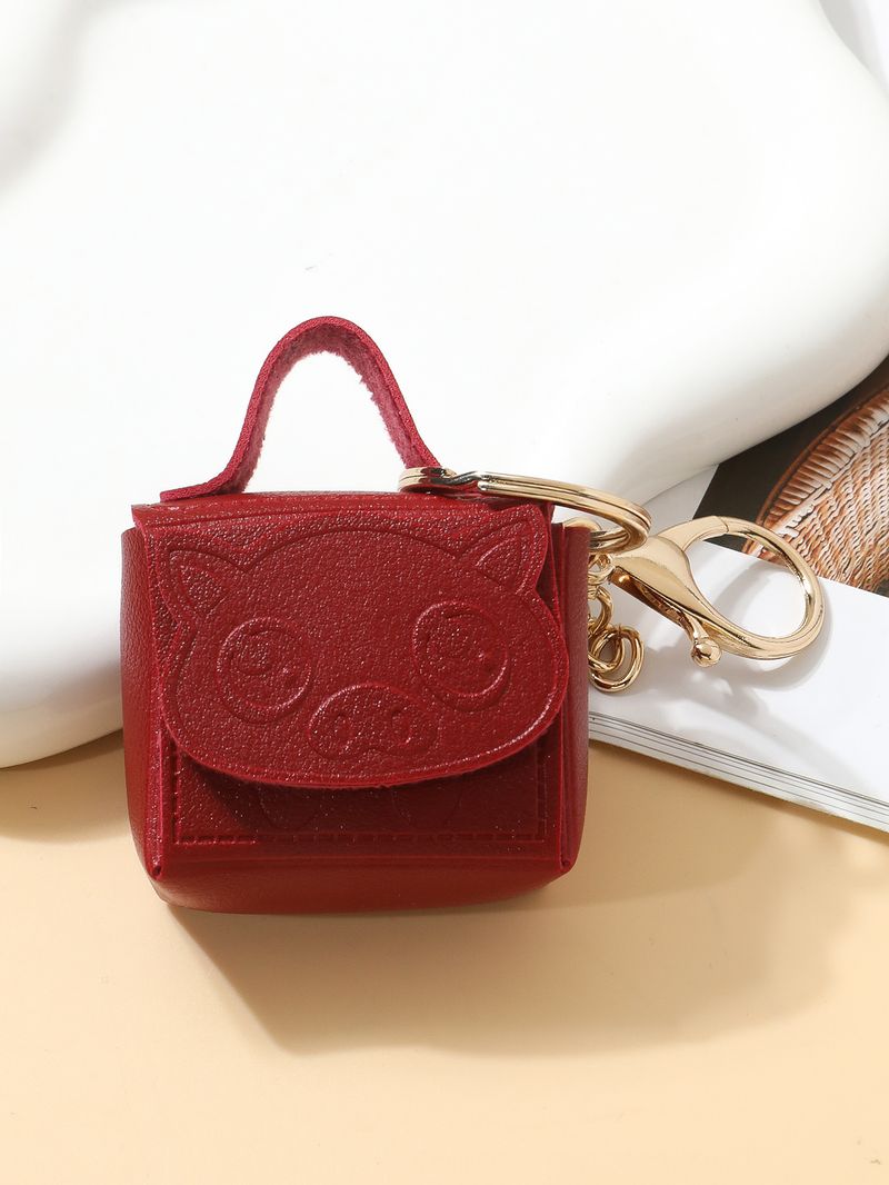 Portachiavi in pelle PU con ciondolo per borsa, portachiavi creativo e semplice, per uomo e donna, in pelle, universale, in metallo_voghion.com