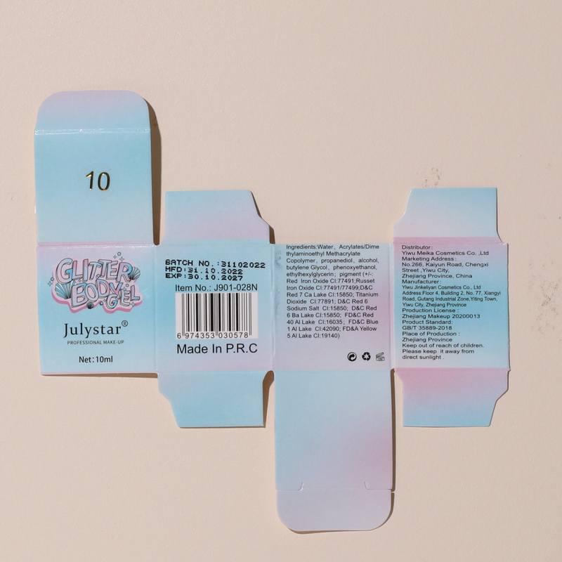 Ombretto in gel con paillettes di colore liquido per trucco natalizio monocromatico con diamante spezzato di bellezza_voghion.com