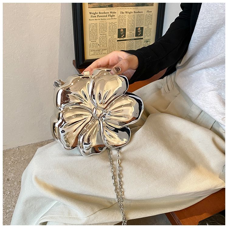 Borse a tracolla da donna, borsa a fiori, borsa con specchio galvanico, borsa artigianale, borsa a tracolla fresca e dolce, borsa a tracolla Beautiful Girl Box_voghion.com