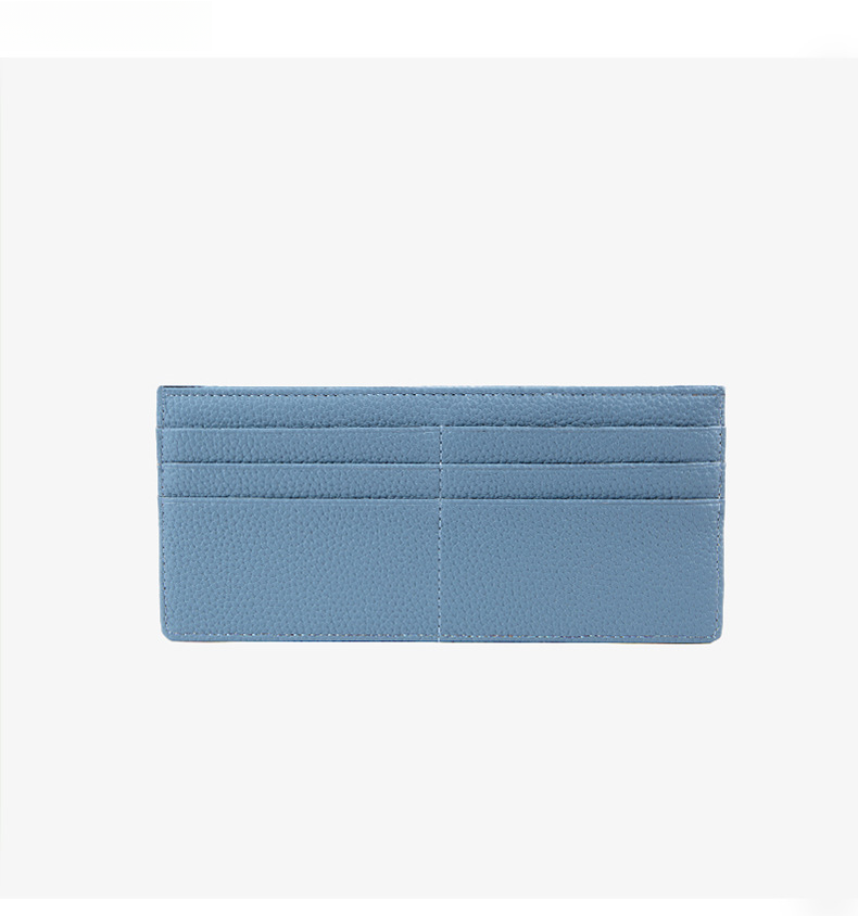 Cartera minimalista nueva con tarjetero integrado con sensación de cuero auténtico y clip para billetes con múltiples posiciones para tarjetas Cartera japonesa de moda con cremallera cero_voghion.com