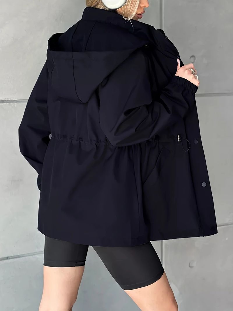 2025 Women's Autumn New Waterproof Jacket Slim Fit Trench Coat Windproof Parka_voghion.com