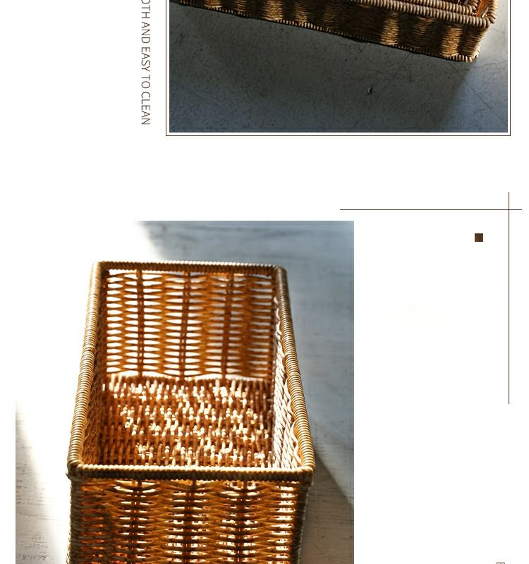 Cestino portaoggetti da tavolo Pulan, in rattan, per bagno, soggiorno, telecomando, cucina, spezie_voghion.com