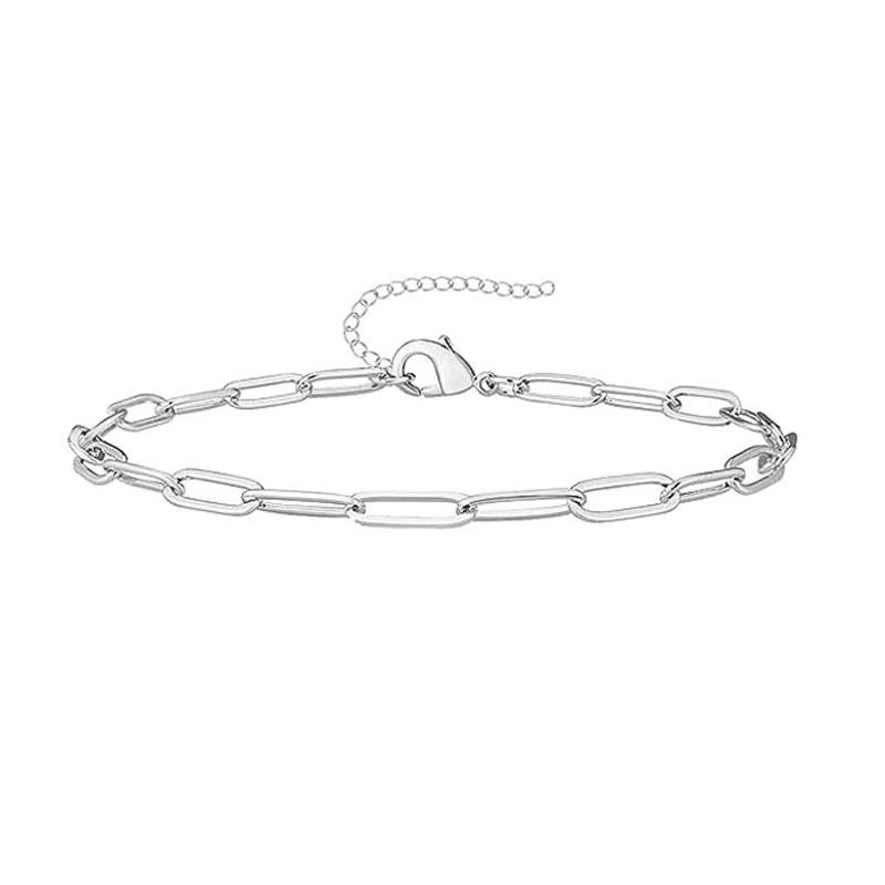 Hot Selling Women's Cuban Snake Bone Fashion Bracelet Paperclip Chain Versatile Set Jewelry_voghion.com