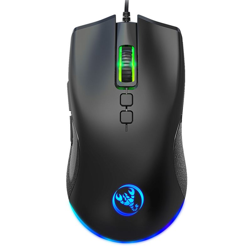 A883 krāsaina kvēlojoša 7D spēļu pele, Esports vadu pele 6400dpi regulējama makro programmēšana_voghion.com