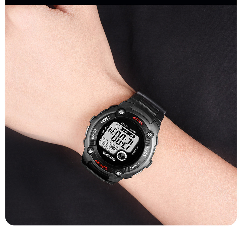 SYNOKE student watch, fashionable men's electronic watch, waterproof alarm clock, multi-functional running sports fashion_voghion.com