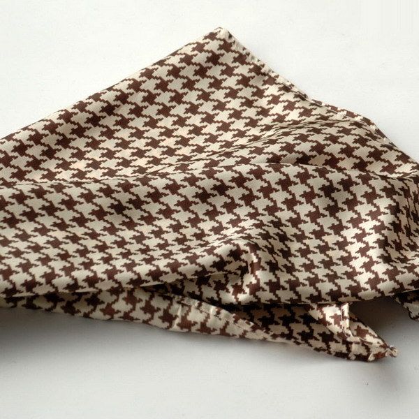 Blando Nobel Brown Plover Design Super Soft Silk Scarf/Wrap/Shawl(Large)_voghion.com
