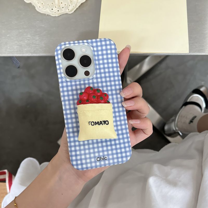 Custodia per cellulare giapponese Waffle per 15promax, supporto per pomodoro Epple 14, iPhone 13, creativo, 12 donne 11_voghion.com