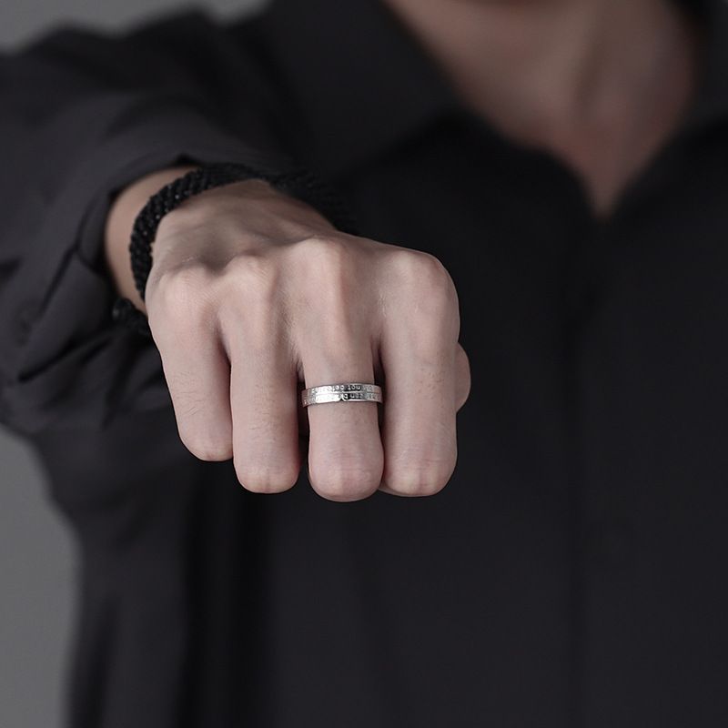 Men's Instagram Design, Cold and Trendy Style, Simple Index Finger Single Ring_voghion.com