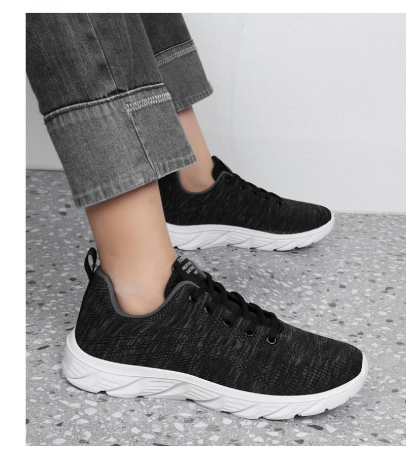 Zapatillas de deporte de punto con cordones de moda para hombre, calzado informal para correr, caminar, hacer ejercicio al aire libre_voghion.com