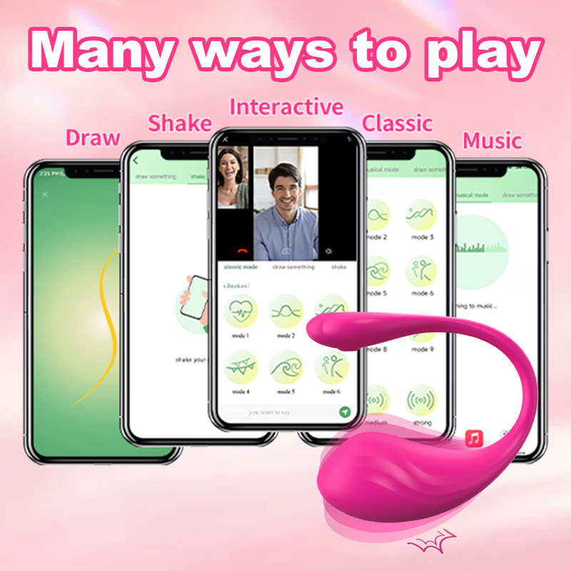 Vibratori per mutandine femminili con telecomando APP a distanza per donne, stimolatore del clitoride, dildo wireless Lov_voghion.com