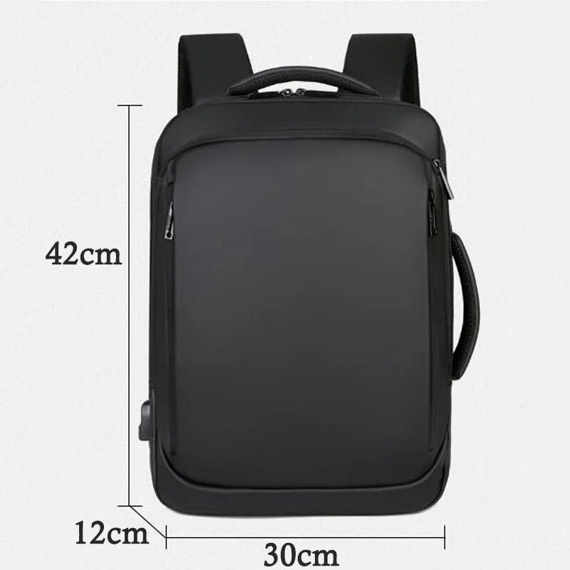 Rucsac elegant pentru notebook de 15,6" pentru bărbați, impermeabil, la modă, nou_voghion.com