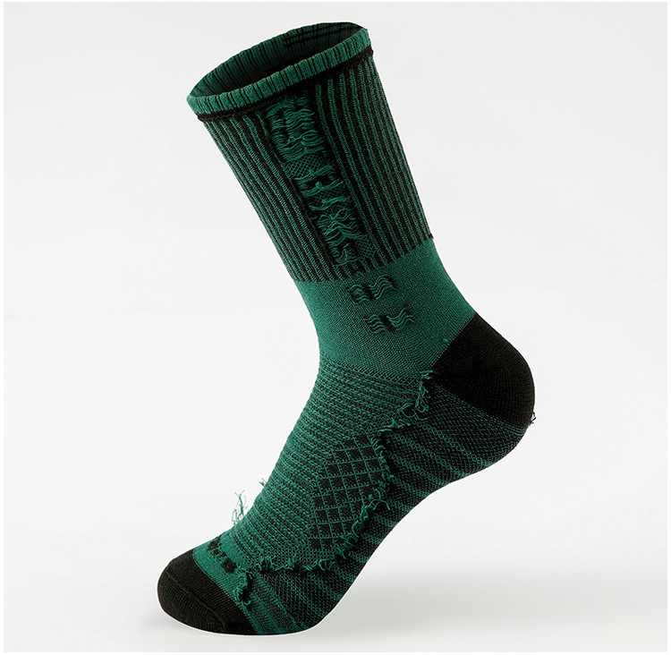 Socks For Men, Professional Medium High Top Basketball Practical Sports Long Tube Socks, Sweat-absorbing And Odor-proof_voghion.com
