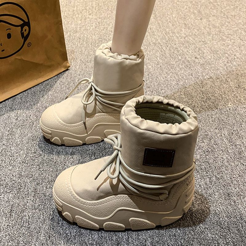 2025 Winter Neue verdickte warme Damen-Schneestiefel bis zur Wade, rutschfest, modisch, lässig_voghion.com