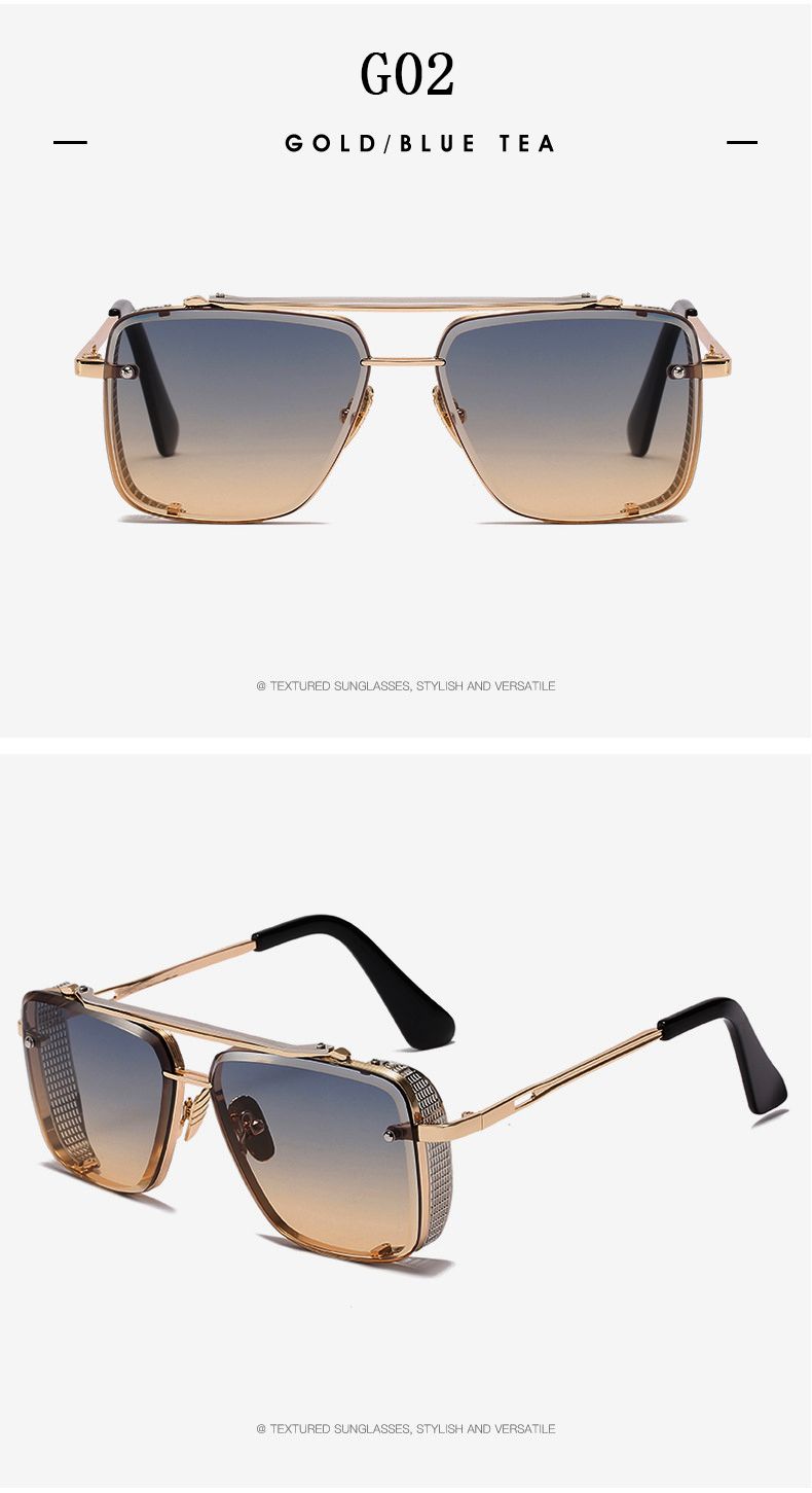 2023 Steampunk Per Gli Uomini Vintage Punk Occhiali Da Sole Donne Alla Moda Piazza Occhiali di Moda Luxe Gafas De Sol Hombre Zonnebril_voghion.com