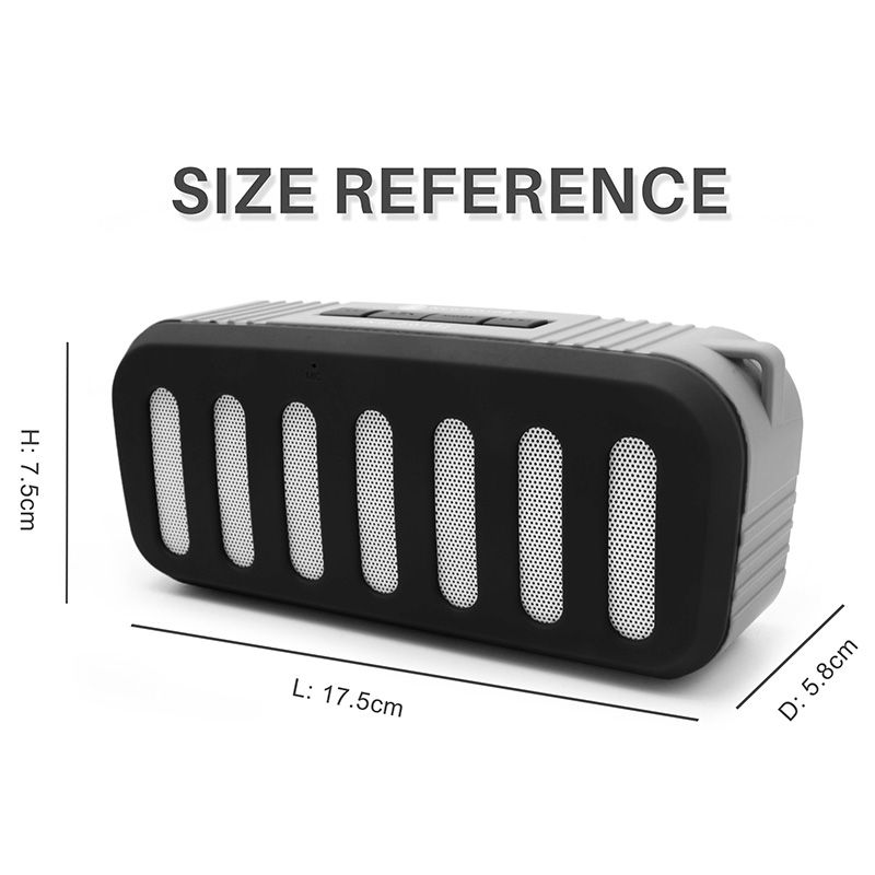 Nowy głośnik Bluetooth Rixing NR-2013 TWS w kształcie kanału wydechowego (niebieski)_voghion.com