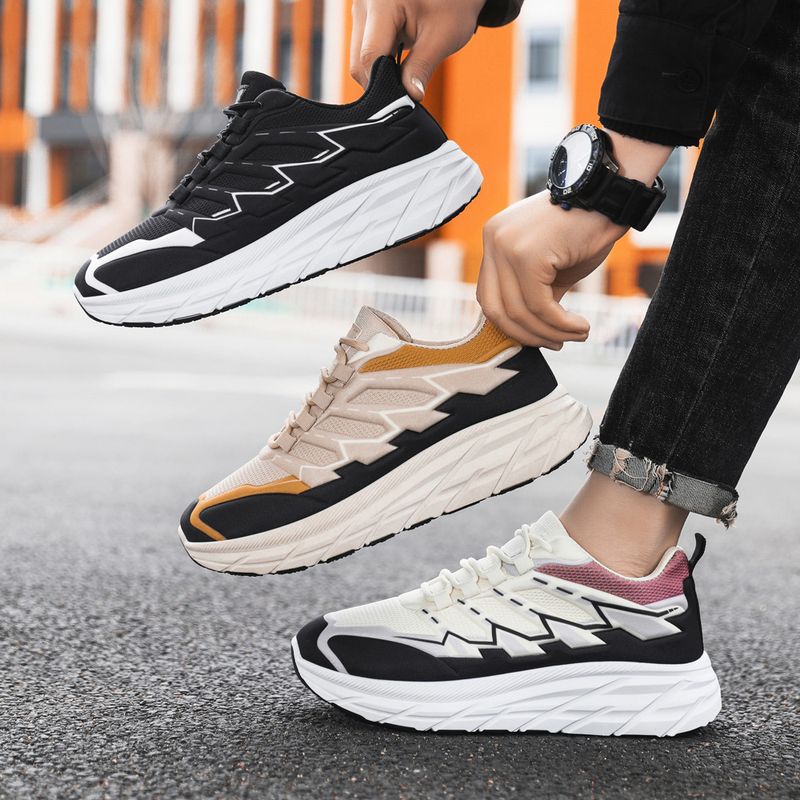 Sportieve modieuze dikke zool veelzijdige papa kleur geblokte lage mesh ademende casual schoenen, grote maten herenschoenen_voghion.com