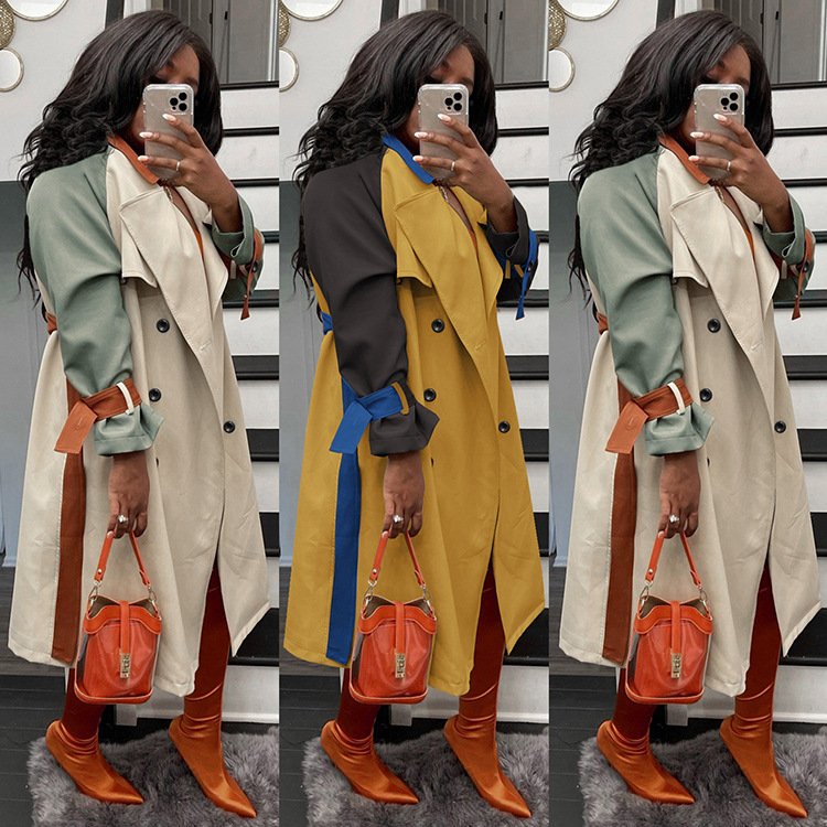 Dametøj Efterår og vinter Ny mode Casual Trench Coat_voghion.com