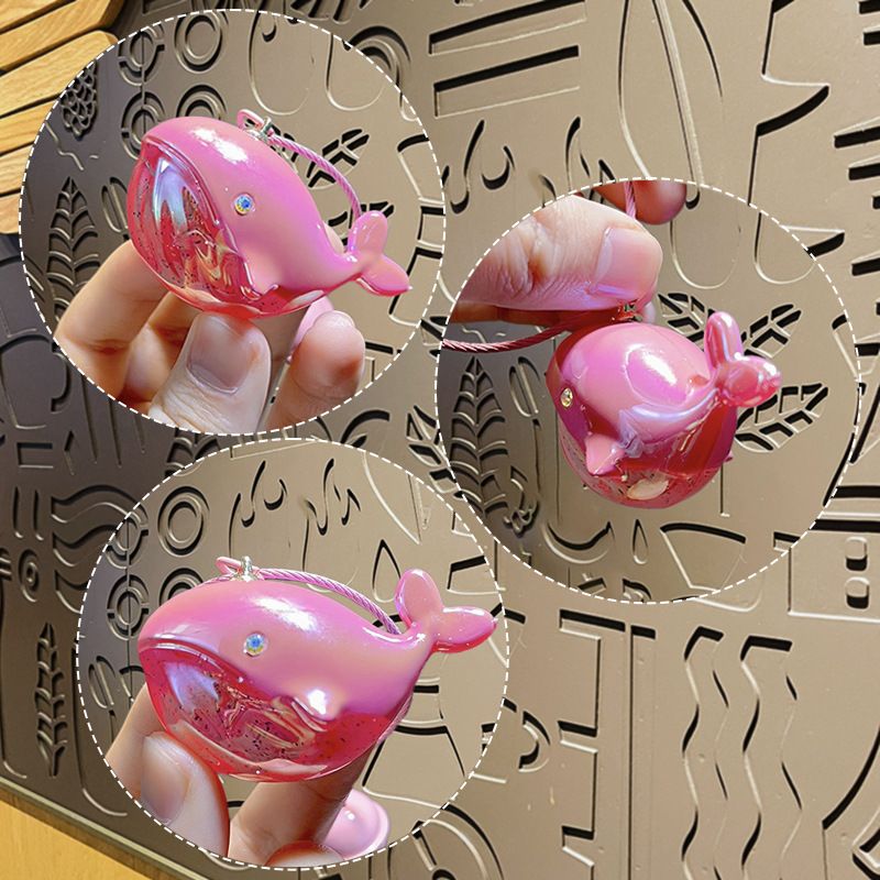 Breloc cu balenă din rășină cu desene animate, joc de maree, cuplu de balene, inel pentru ghiozdan, mic cadou, breloc cu pandantiv, accesorii_voghion.com
